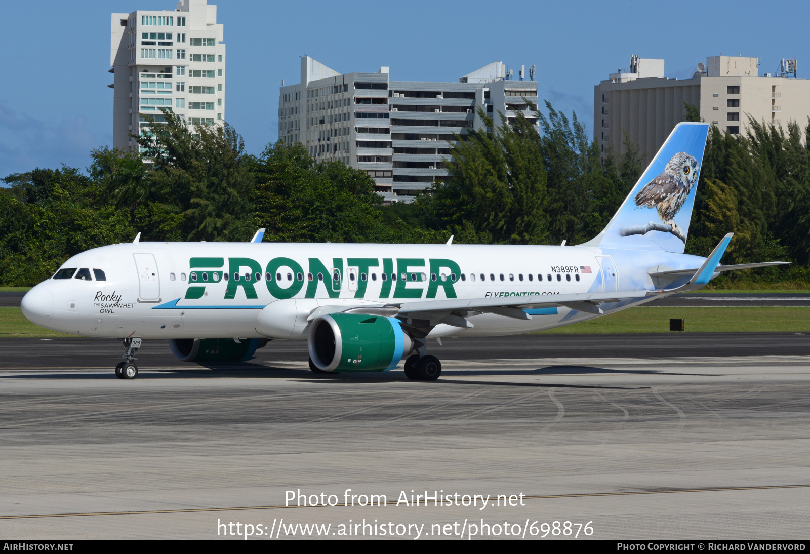 Aircraft Photo of N389FR | Airbus A320-251N | Frontier Airlines | AirHistory.net #698876