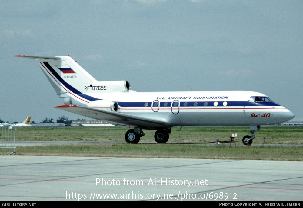 Aircraft Photo of RF-87659 | Yakovlev Yak-40 | Yakovlev Aircraft Corp. | AirHistory.net #698912