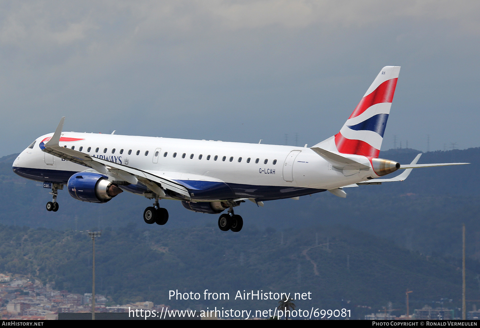 Aircraft Photo of G-LCAH | Embraer 190SR (ERJ-190-100SR) | British Airways | AirHistory.net #699081