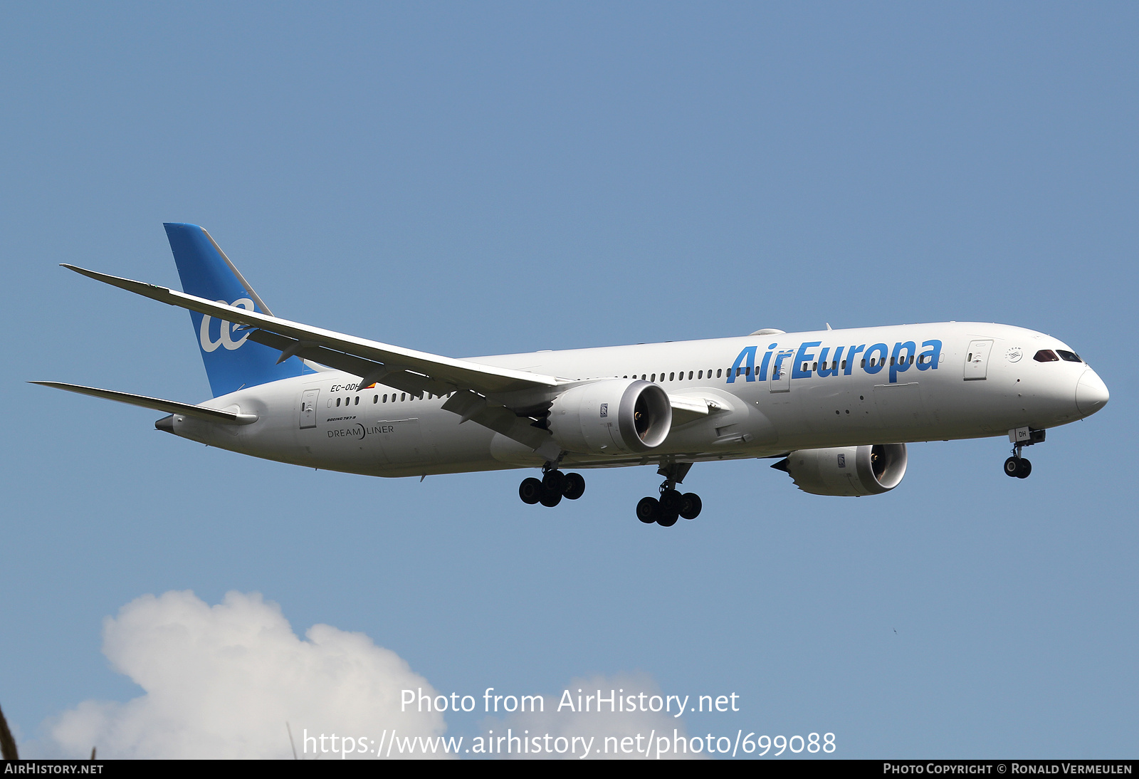 Aircraft Photo of EC-ODH | Boeing 787-9 Dreamliner | Air Europa | AirHistory.net #699088