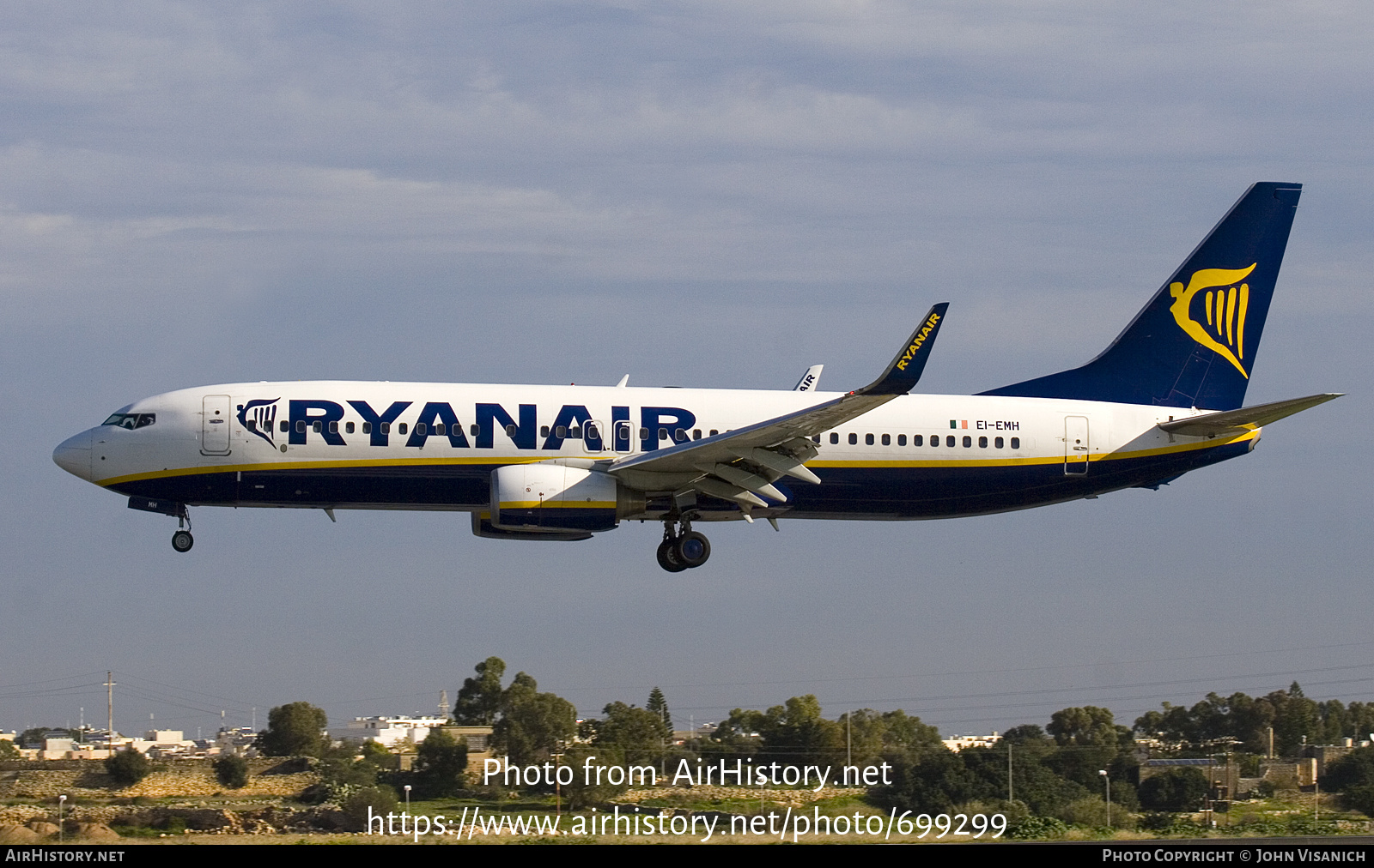 Aircraft Photo of EI-EMH | Boeing 737-8AS | Ryanair | AirHistory.net #699299