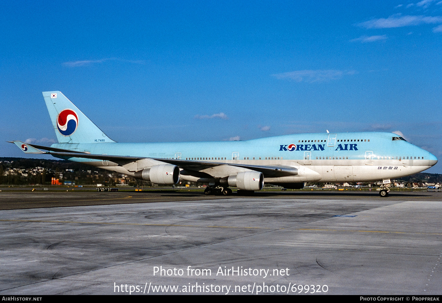 Aircraft Photo of HL7485 | Boeing 747-4B5 | Korean Air | AirHistory.net #699320