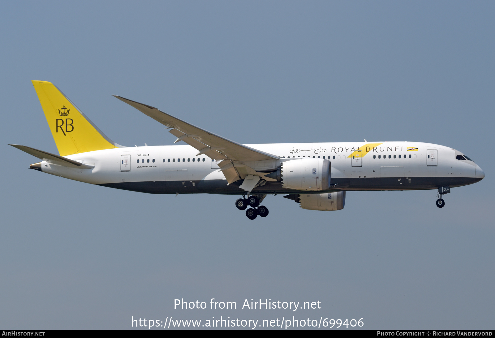 Aircraft Photo of V8-DLA | Boeing 787-8 Dreamliner | Royal Brunei Airlines | AirHistory.net #699406