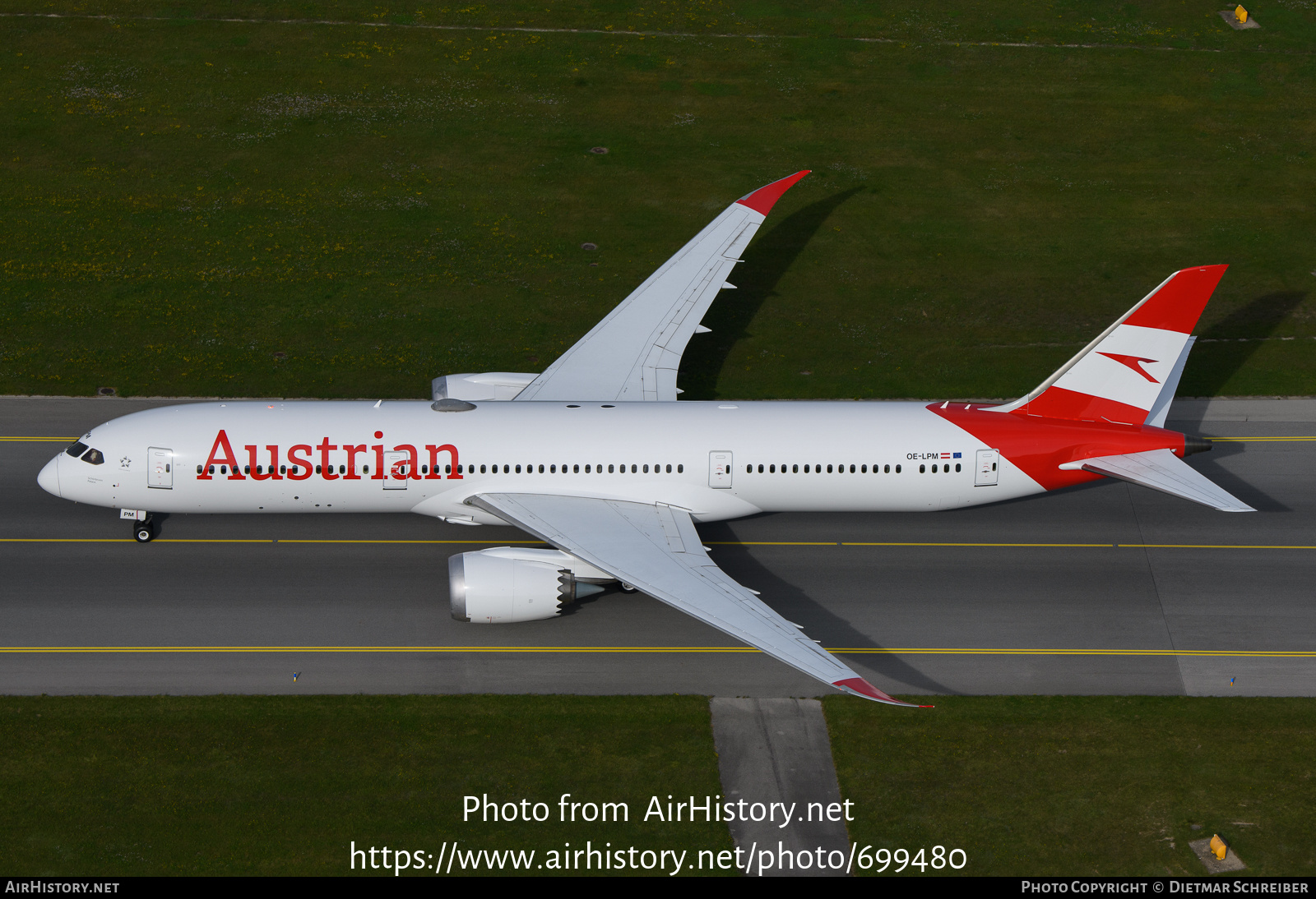 Aircraft Photo of OE-LPM | Boeing 787-9 Dreamliner | Austrian Airlines | AirHistory.net #699480