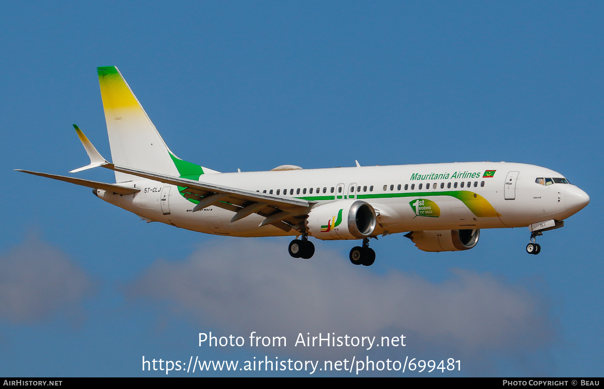 Aircraft Photo of 5T-CLJ | Boeing 737-8 Max 8 | Mauritania Airlines | AirHistory.net #699481