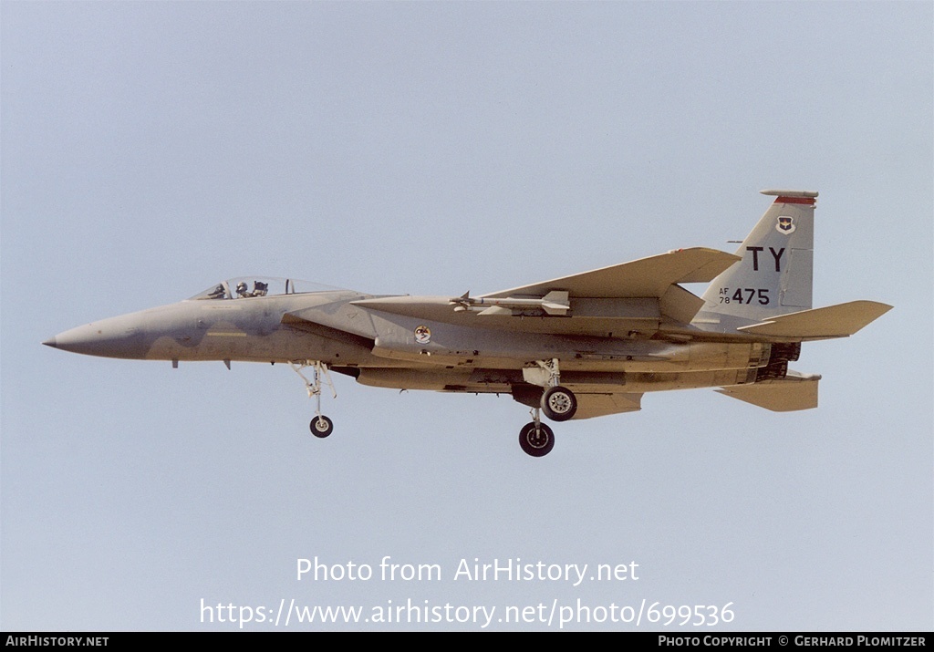 Aircraft Photo of 78-0475 | McDonnell Douglas F-15C Eagle | USA - Air Force | AirHistory.net #699536