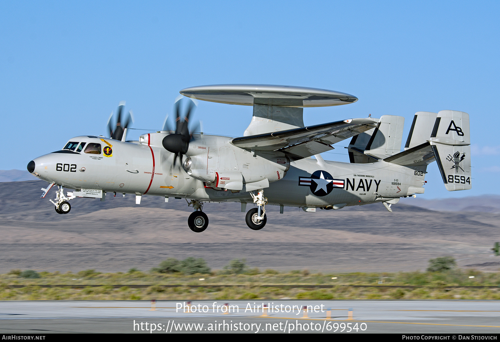 Aircraft Photo of 168594 / 8594 | Northrop Grumman E-2D Hawkeye | USA - Navy | AirHistory.net #699540