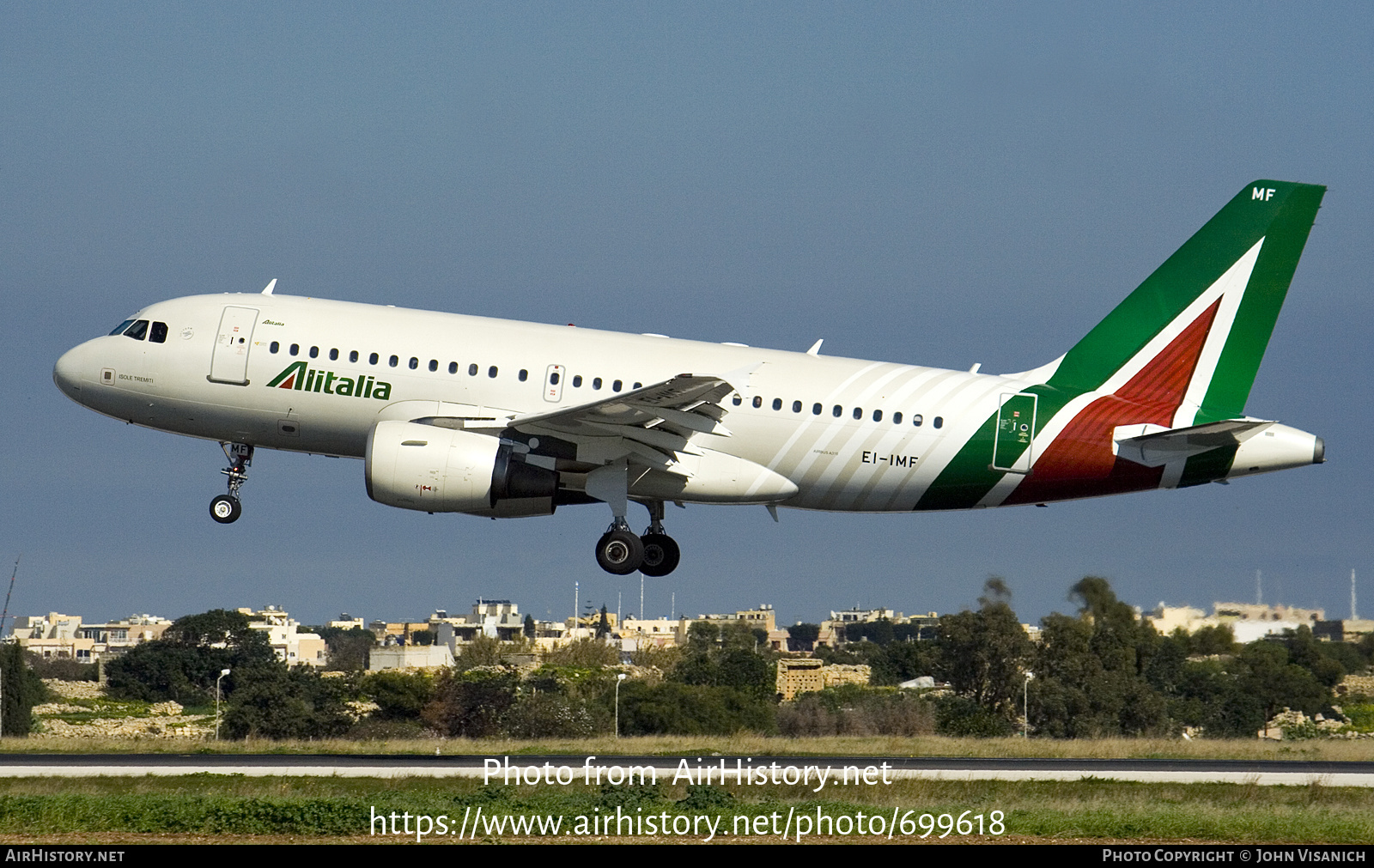 Aircraft Photo of EI-IMF | Airbus A319-112 | Alitalia | AirHistory.net #699618