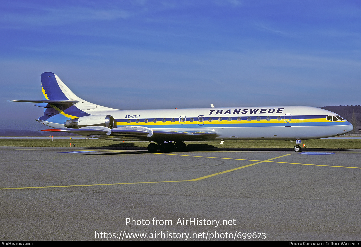 Aircraft Photo of SE-DEH | Sud SE-210 Caravelle 10B3 Super B | Transwede Airways | AirHistory.net #699623