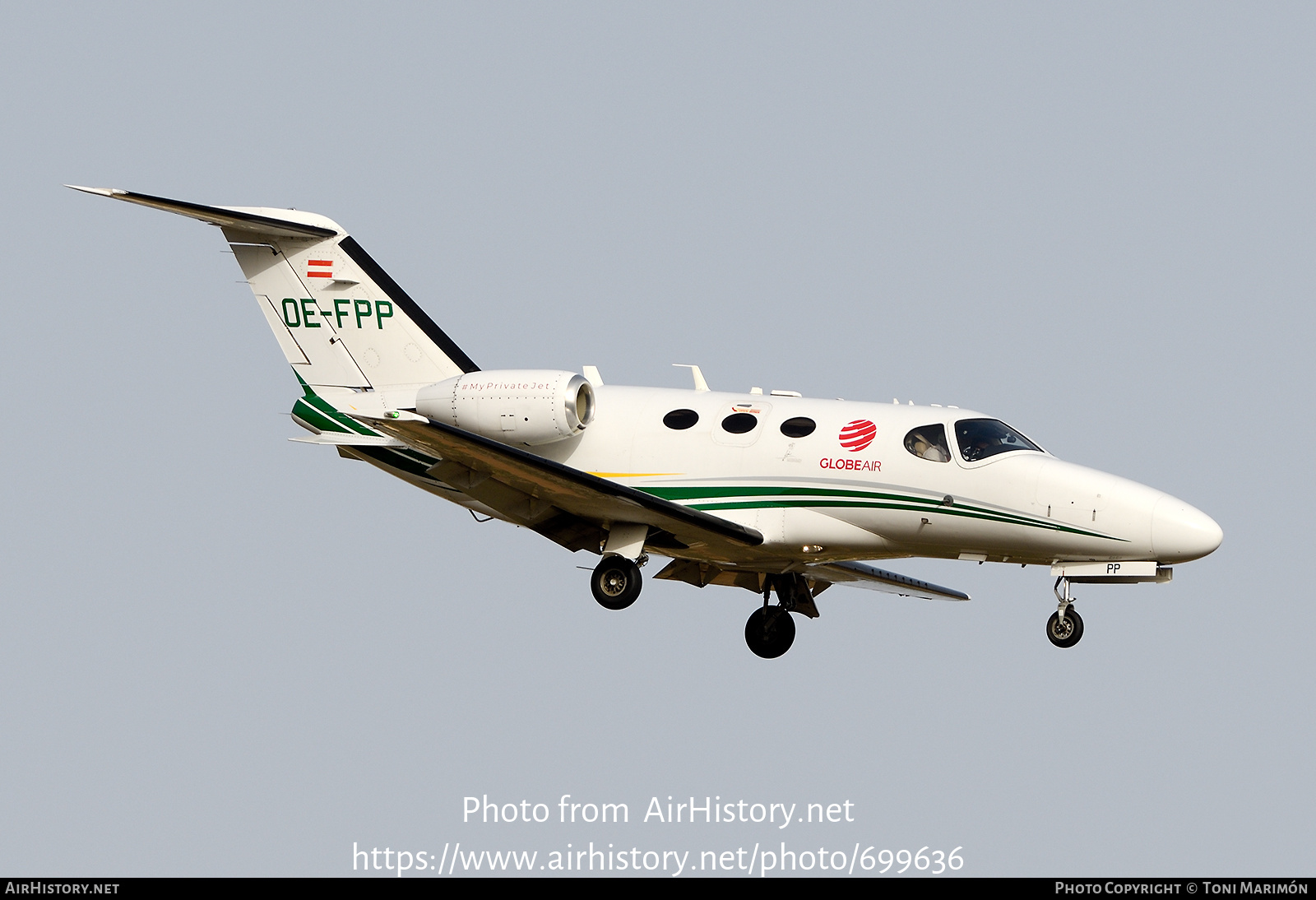 Aircraft Photo of OE-FPP | Cessna 510 Citation Mustang | GlobeAir | AirHistory.net #699636