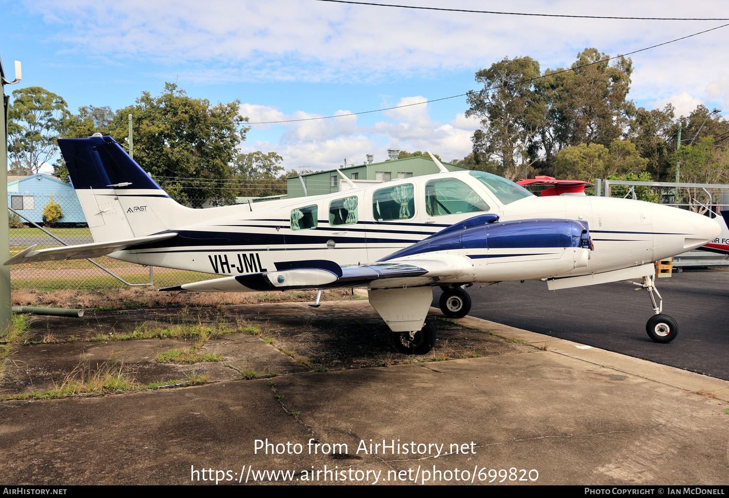 Aircraft Photo of VH-JML | Beech 58 Baron | Fast Aviation | AirHistory.net #699820