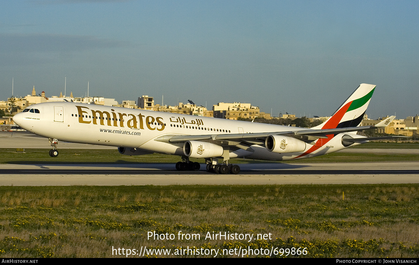 Aircraft Photo of A6-ERN | Airbus A340-313 | Emirates | AirHistory.net #699866