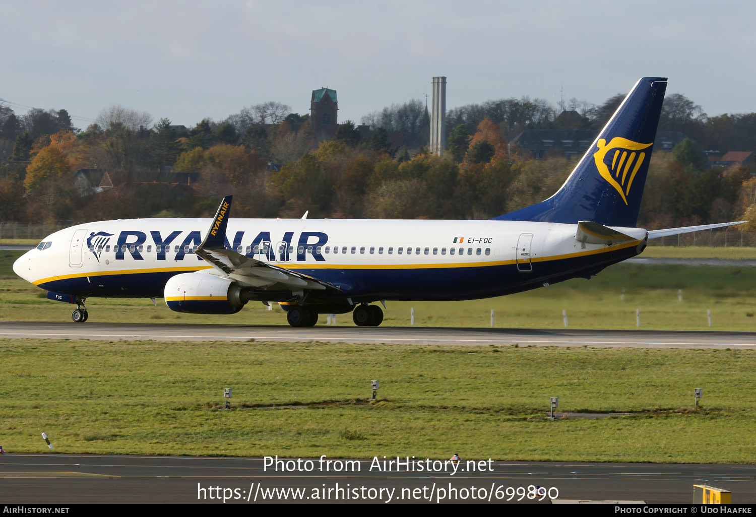 Aircraft Photo of EI-FOC | Boeing 737-8AS | Ryanair | AirHistory.net #699890