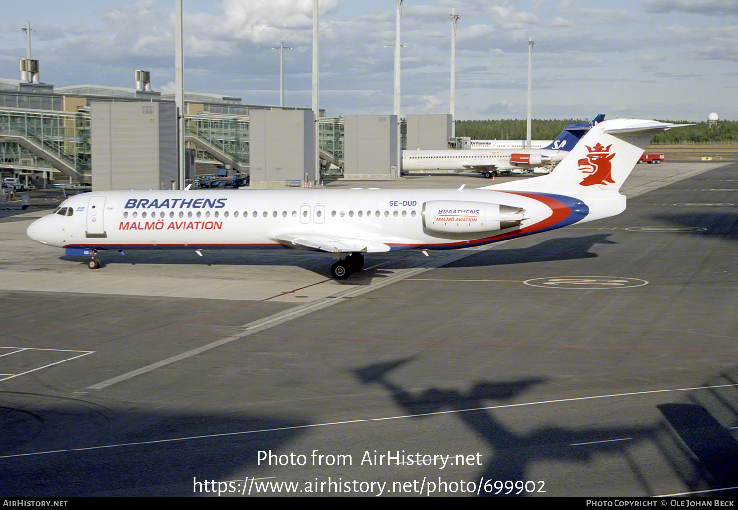 Aircraft Photo of SE-DUD | Fokker 100 (F28-0100) | Braathens Malmö Aviation | AirHistory.net #699902