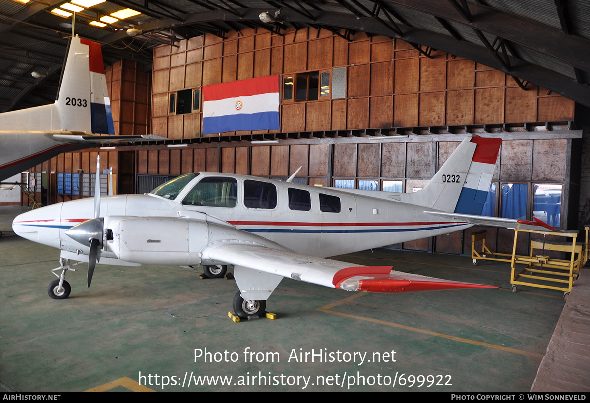 Aircraft Photo of 0232 | Beech 58 Baron | Paraguay - Air Force | AirHistory.net #699922