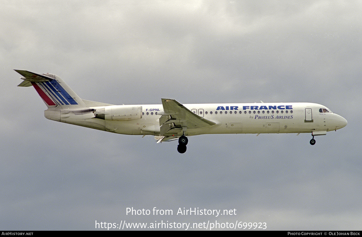 Aircraft Photo of F-GPNL | Fokker 100 (F28-0100) | Air France | AirHistory.net #699923