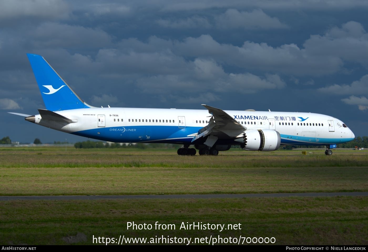 Aircraft Photo of B-7836 | Boeing 787-9 Dreamliner | Xiamen Airlines | AirHistory.net #700000