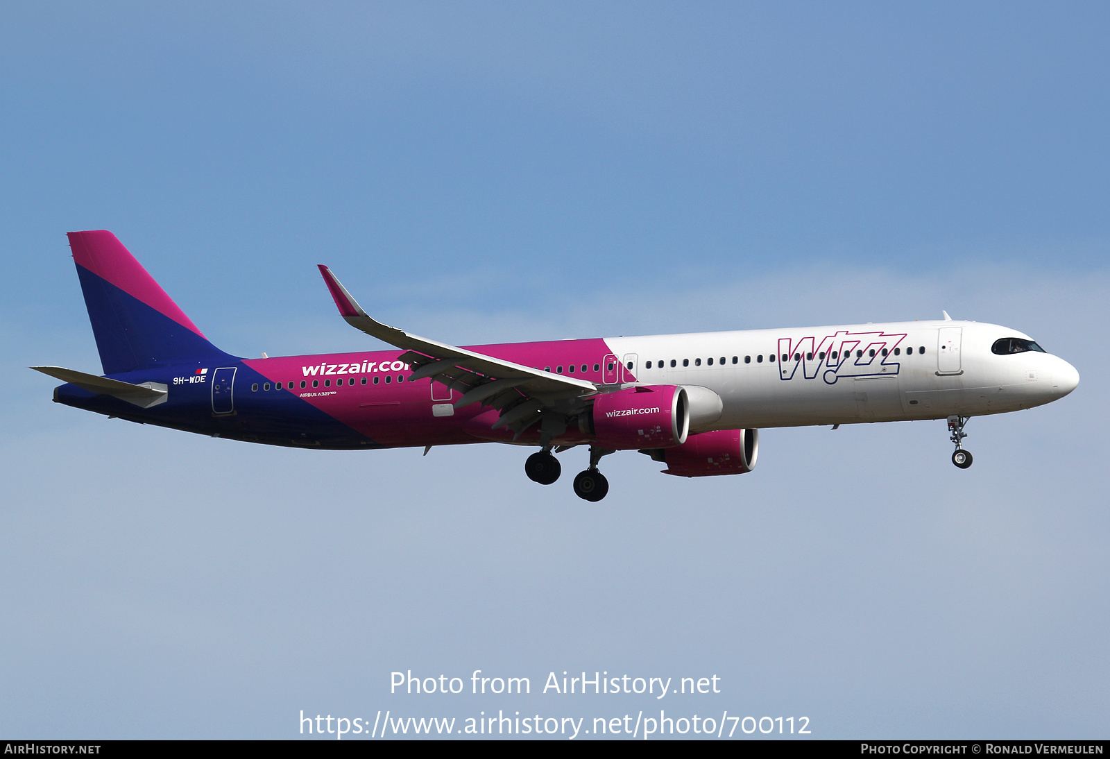Aircraft Photo of 9H-WDE | Airbus A321-271NX | Wizz Air | AirHistory.net #700112
