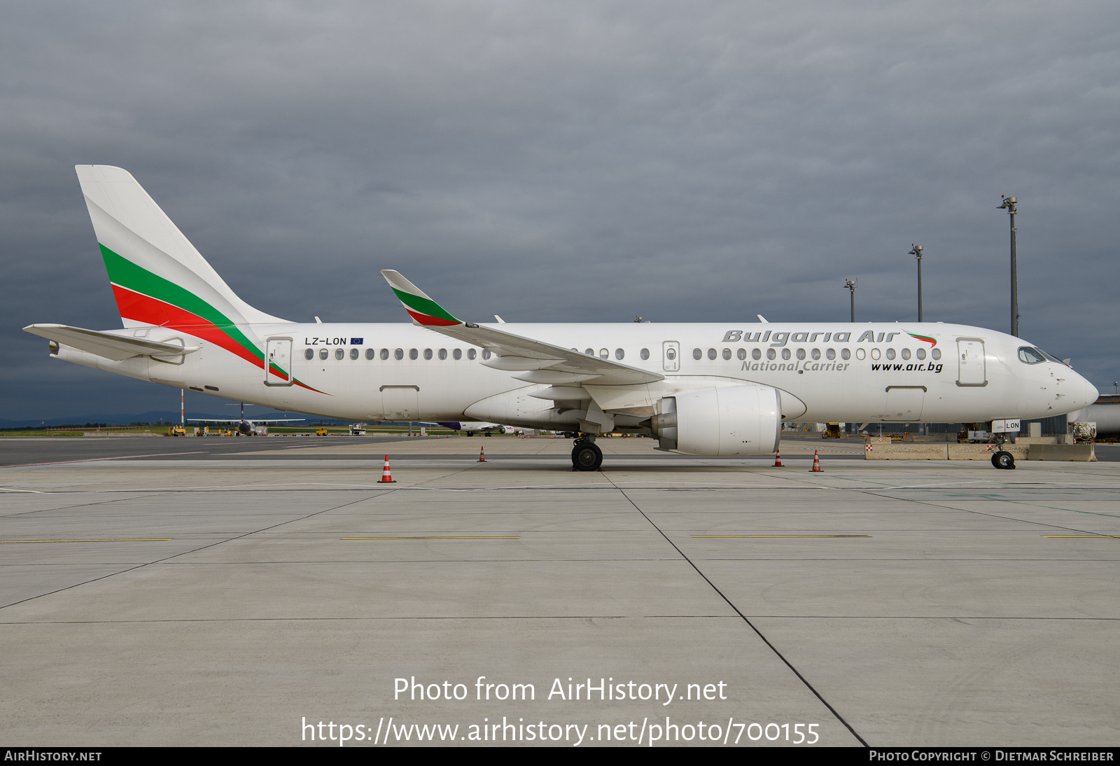 Aircraft Photo of LZ-LON | Airbus A220-371 (BD-500-1A11) | Bulgaria Air | AirHistory.net #700155