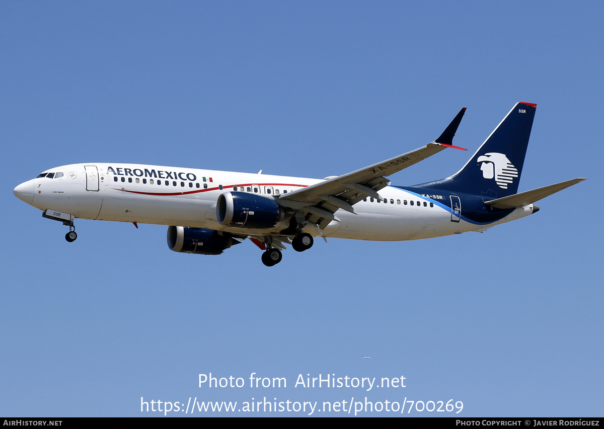 Aircraft Photo of XA-SSR | Boeing 737-8 Max 8 | AeroMéxico | AirHistory.net #700269