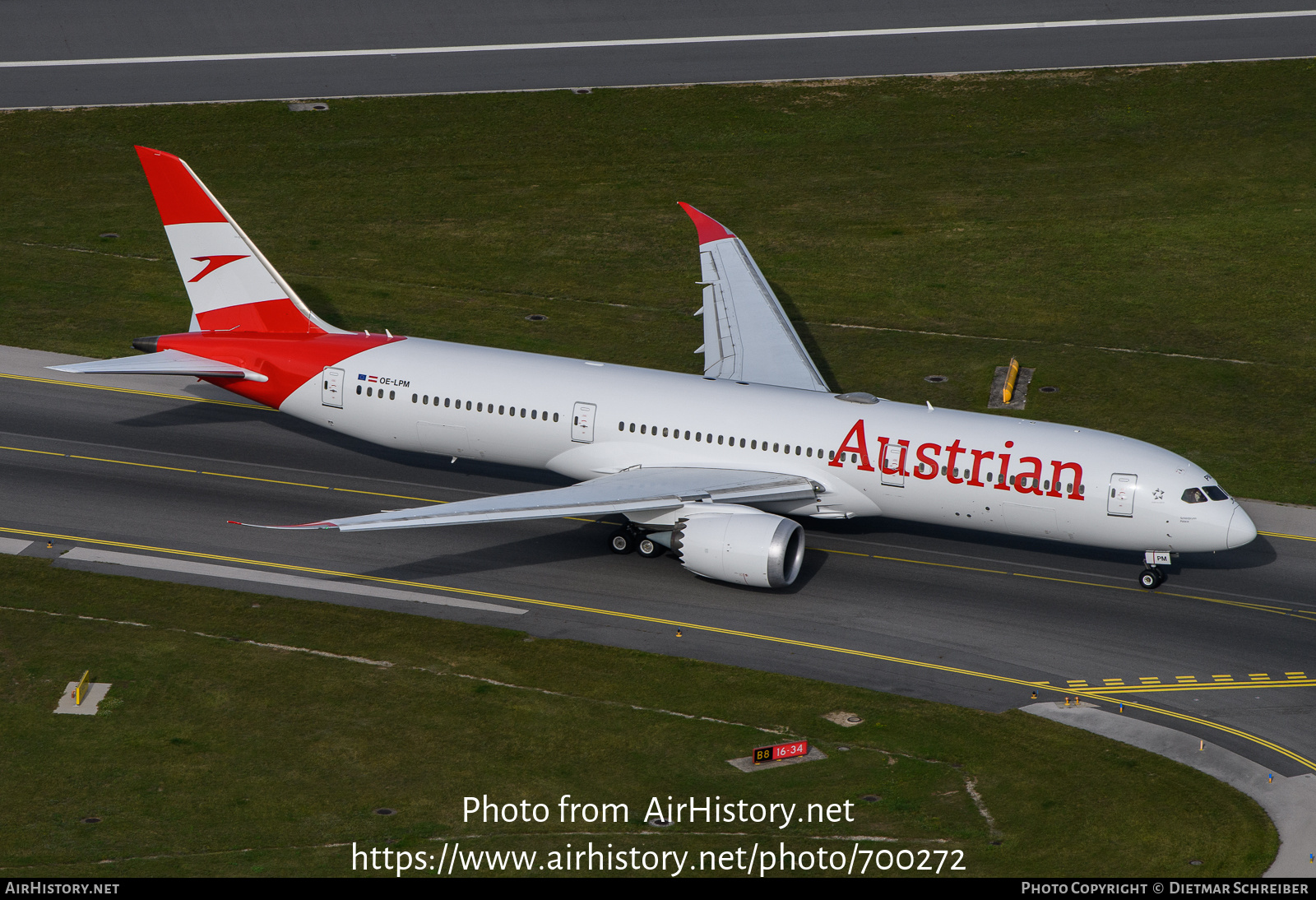 Aircraft Photo of OE-LPM | Boeing 787-9 Dreamliner | Austrian Airlines | AirHistory.net #700272