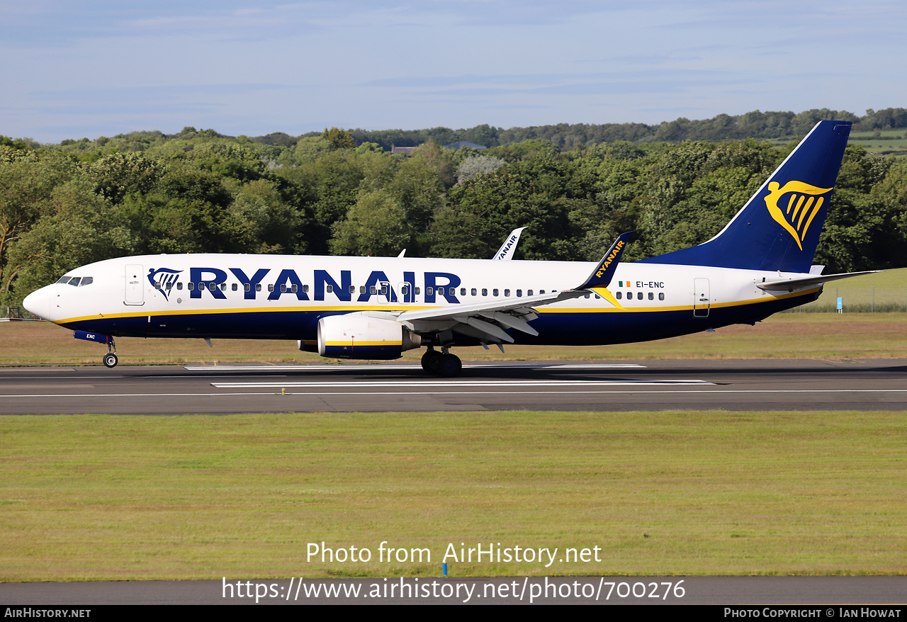 Aircraft Photo of EI-ENC | Boeing 737-8AS | Ryanair | AirHistory.net #700276