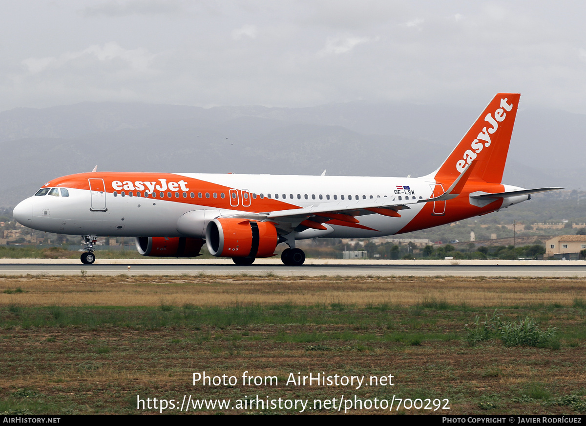 Aircraft Photo of OE-LSW | Airbus A320-251N | EasyJet | AirHistory.net #700292