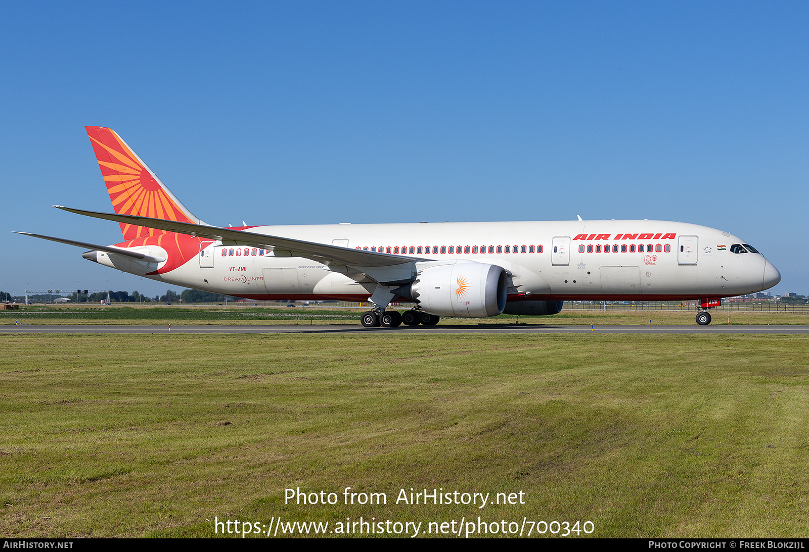 Aircraft Photo of VT-ANK | Boeing 787-8 Dreamliner | Air India | AirHistory.net #700340