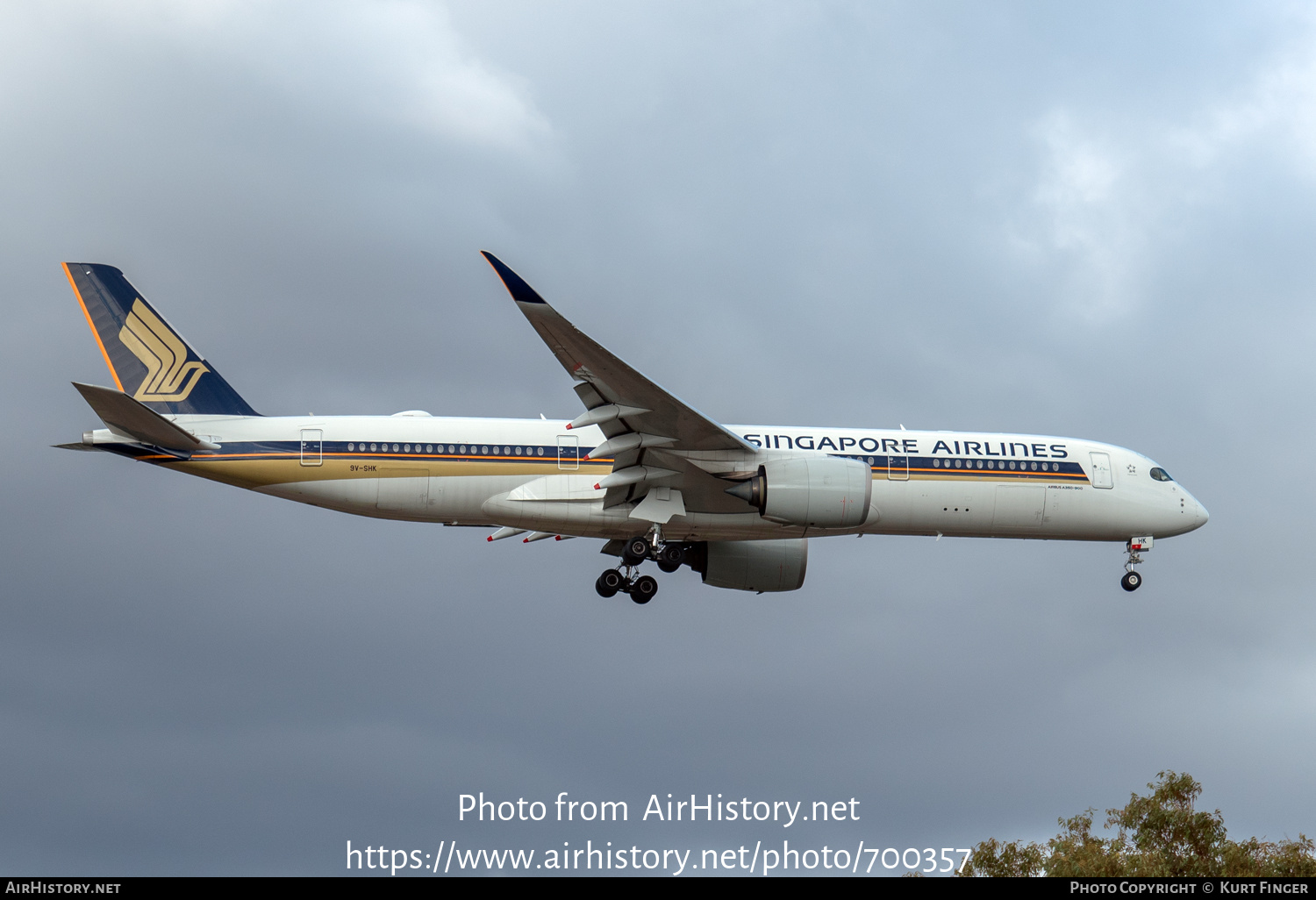 Aircraft Photo of 9V-SHK | Airbus A350-941 | Singapore Airlines | AirHistory.net #700357