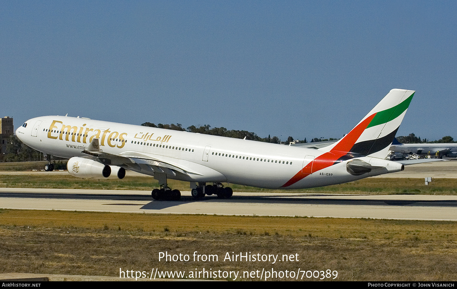 Aircraft Photo of A6-ERP | Airbus A340-313 | Emirates | AirHistory.net #700389