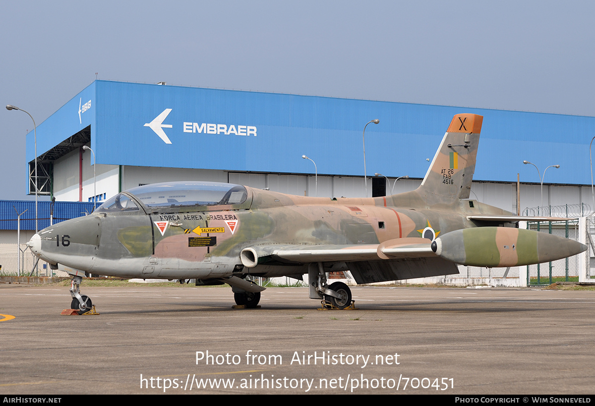 Aircraft Photo of 4516 | Embraer AT-26 Xavante | Brazil - Air Force | AirHistory.net #700451