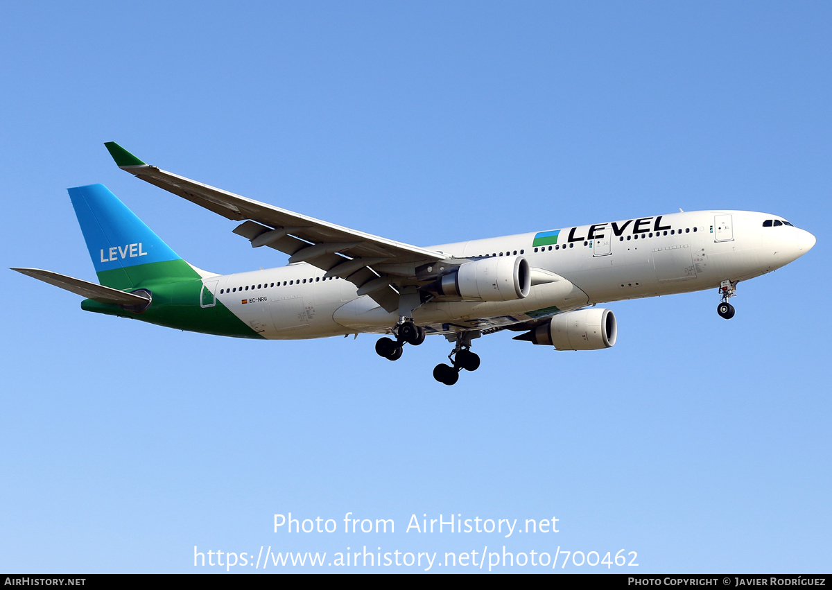 Aircraft Photo of EC-NRG | Airbus A330-202 | Level | AirHistory.net #700462