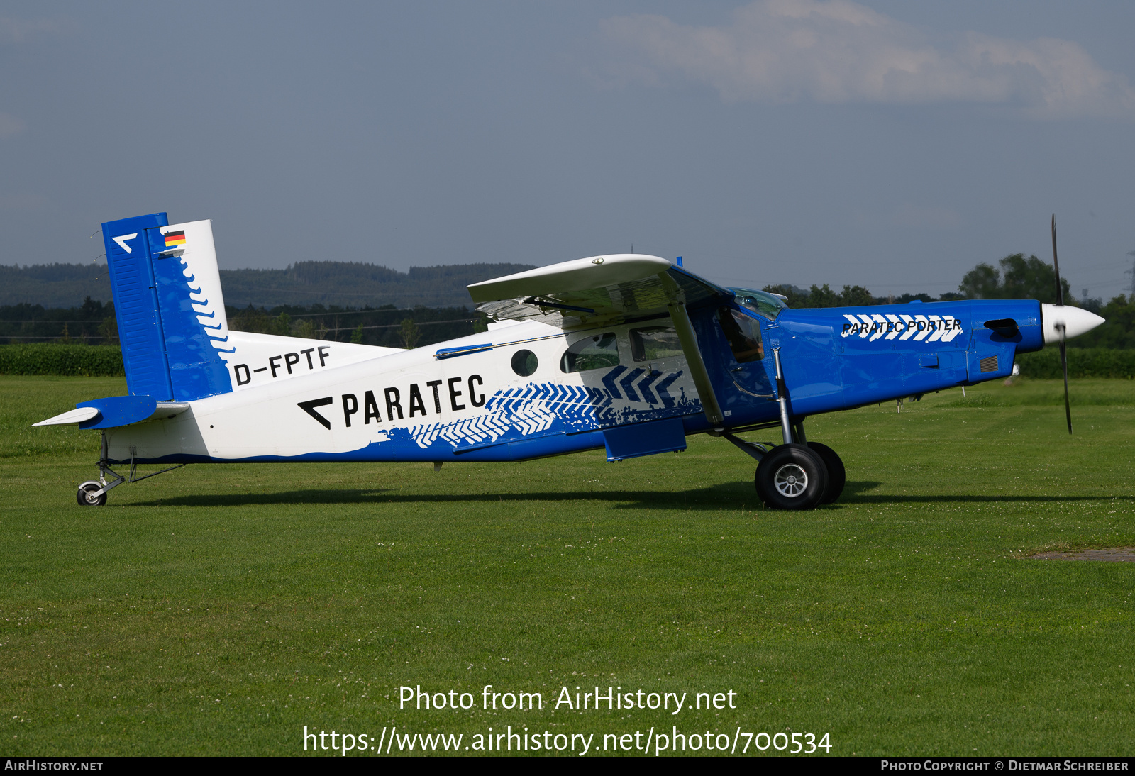 Aircraft Photo of D-FPTF | Pilatus PC-6/B2-H4 Turbo Porter | Paratec | AirHistory.net #700534