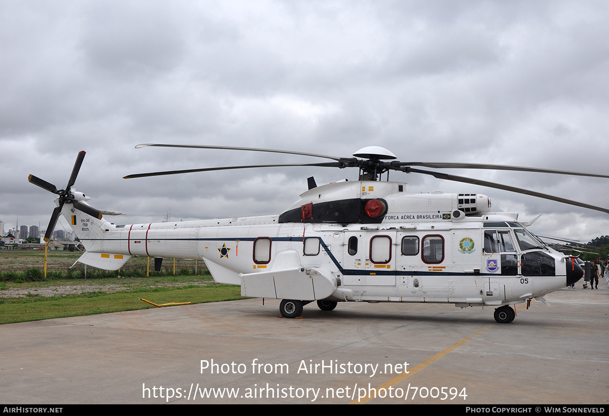 Aircraft Photo of 8505 | Eurocopter VH-36 Cougar Mk2+ (EC-725AP) | Brazil - Air Force | AirHistory.net #700594