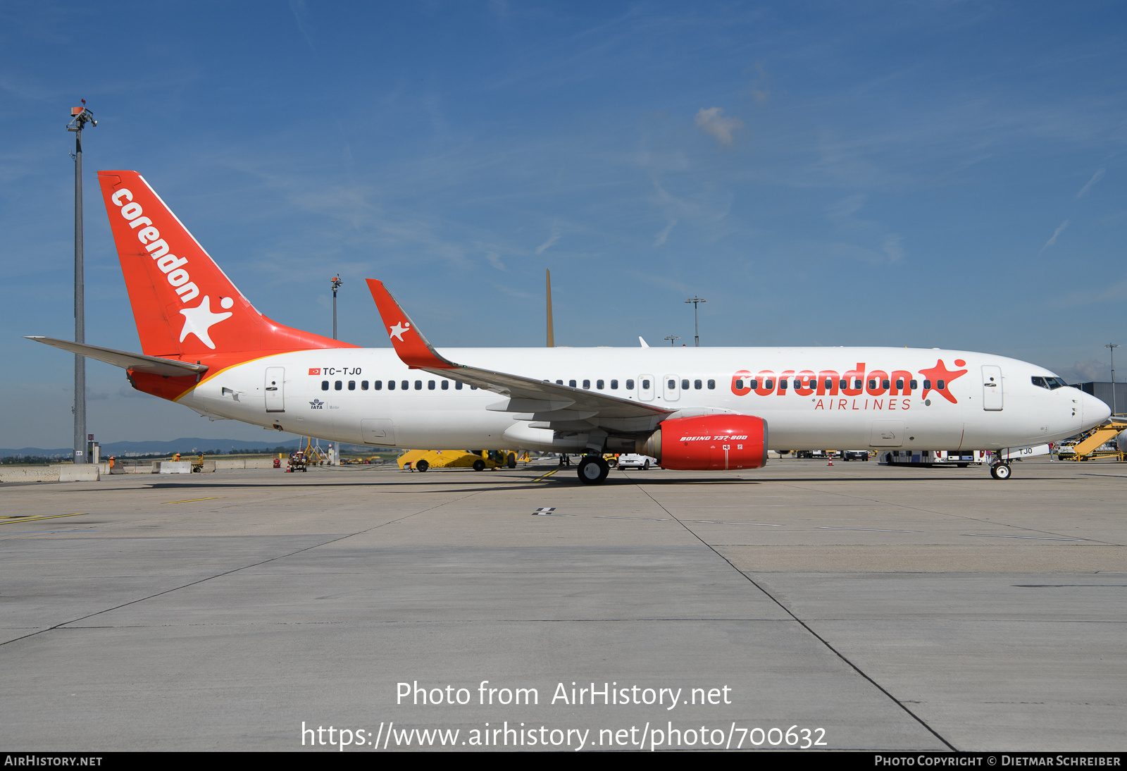 Aircraft Photo of TC-TJO | Boeing 737-86N | Corendon Airlines | AirHistory.net #700632