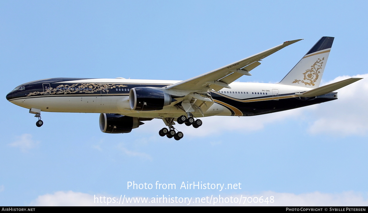 Aircraft Photo of P4-SKN | Boeing 777-2FB/LR | AirHistory.net #700648