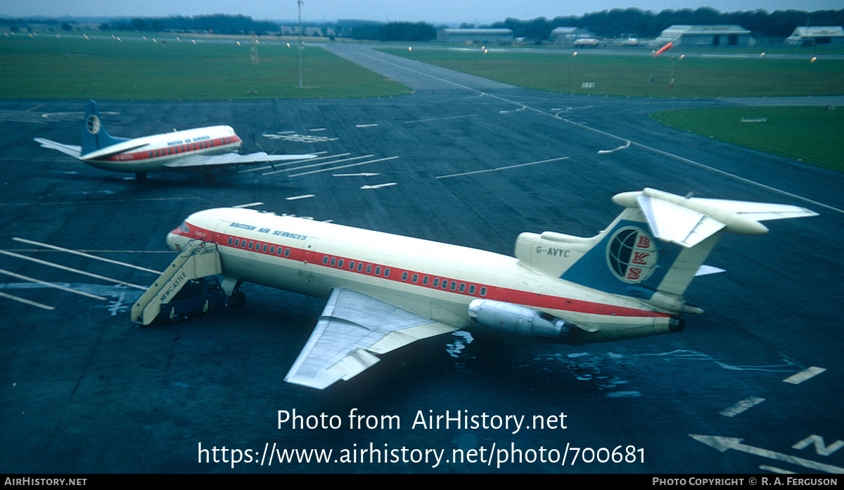 Aircraft Photo of G-AVYC | Hawker Siddeley HS-121 Trident 1E | BKS Air Transport | AirHistory.net #700681