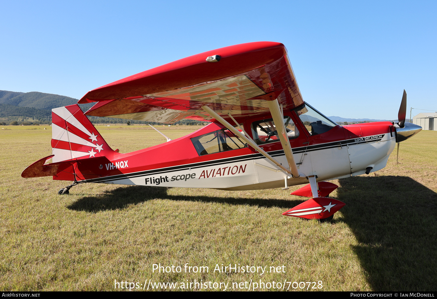 Aircraft Photo of VH-NQX | American Champion 8KCAB Decathlon | Flight Scope Aviation | AirHistory.net #700728