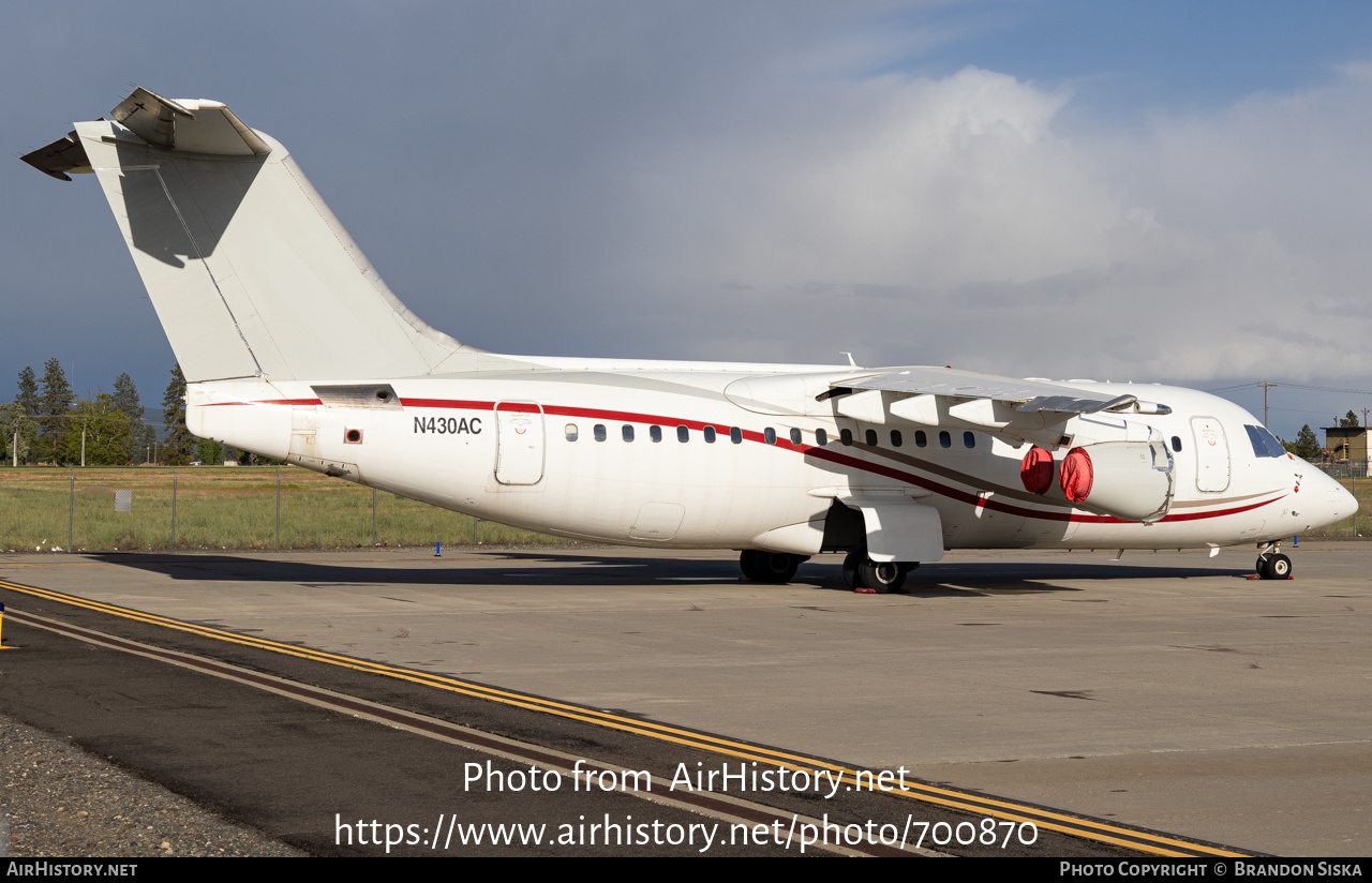 Aircraft Photo of N430AC | BAE Systems Avro 146-RJ85 | CityJet | AirHistory.net #700870