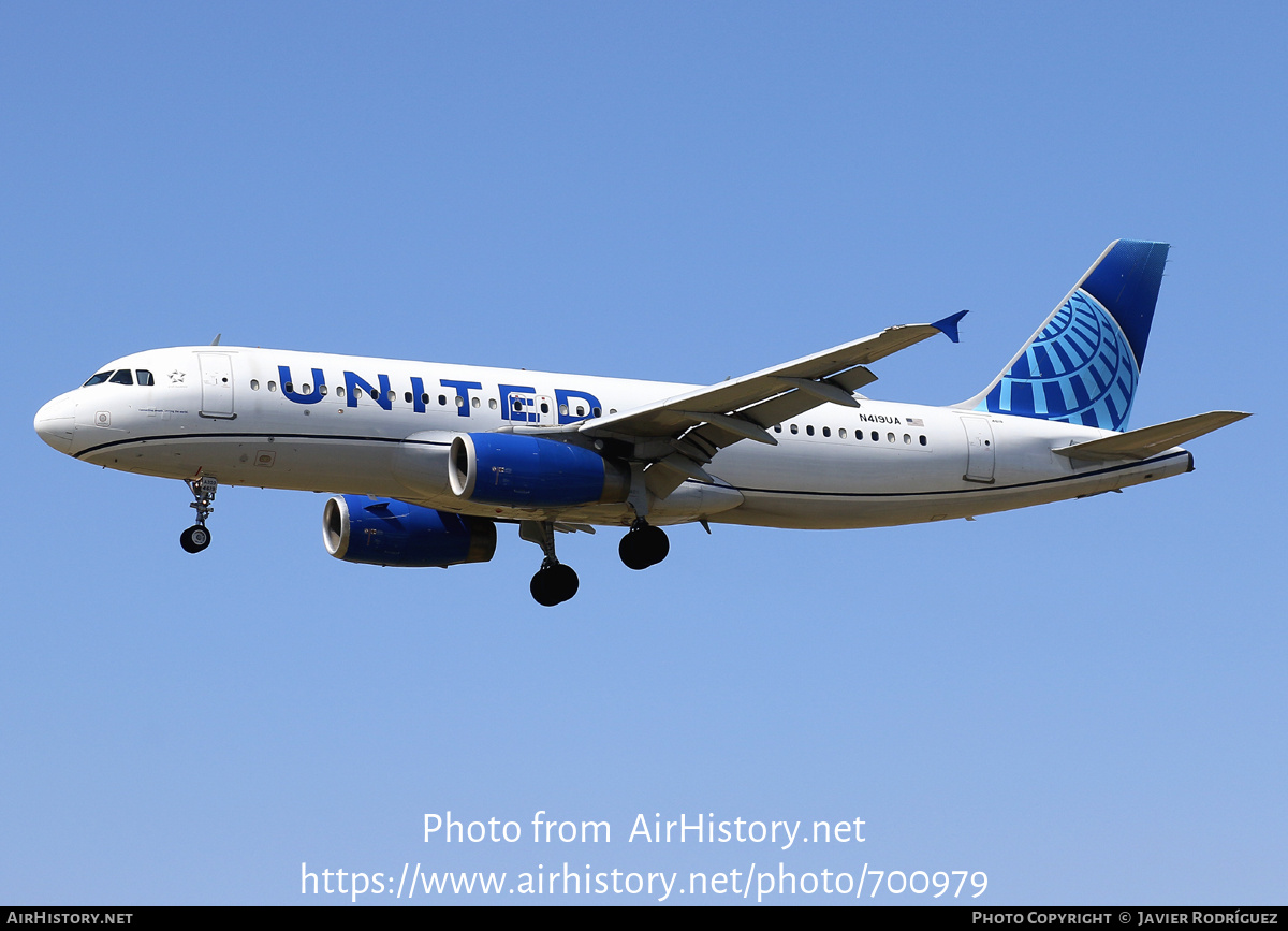 Aircraft Photo of N419UA | Airbus A320-232 | United Airlines | AirHistory.net #700979