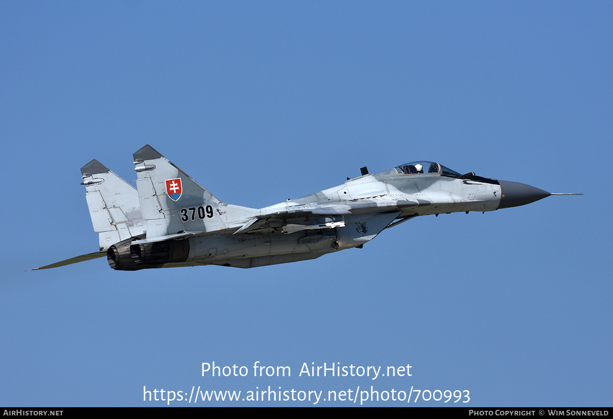 Aircraft Photo of 3709 | Mikoyan-Gurevich MiG-29AS (9-12A) | Slovakia - Air Force | AirHistory.net #700993