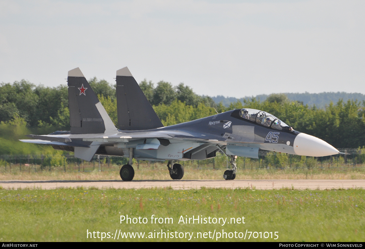 Aircraft Photo of 45 blue | Sukhoi Su-30SM | Russia - Navy | AirHistory.net #701015