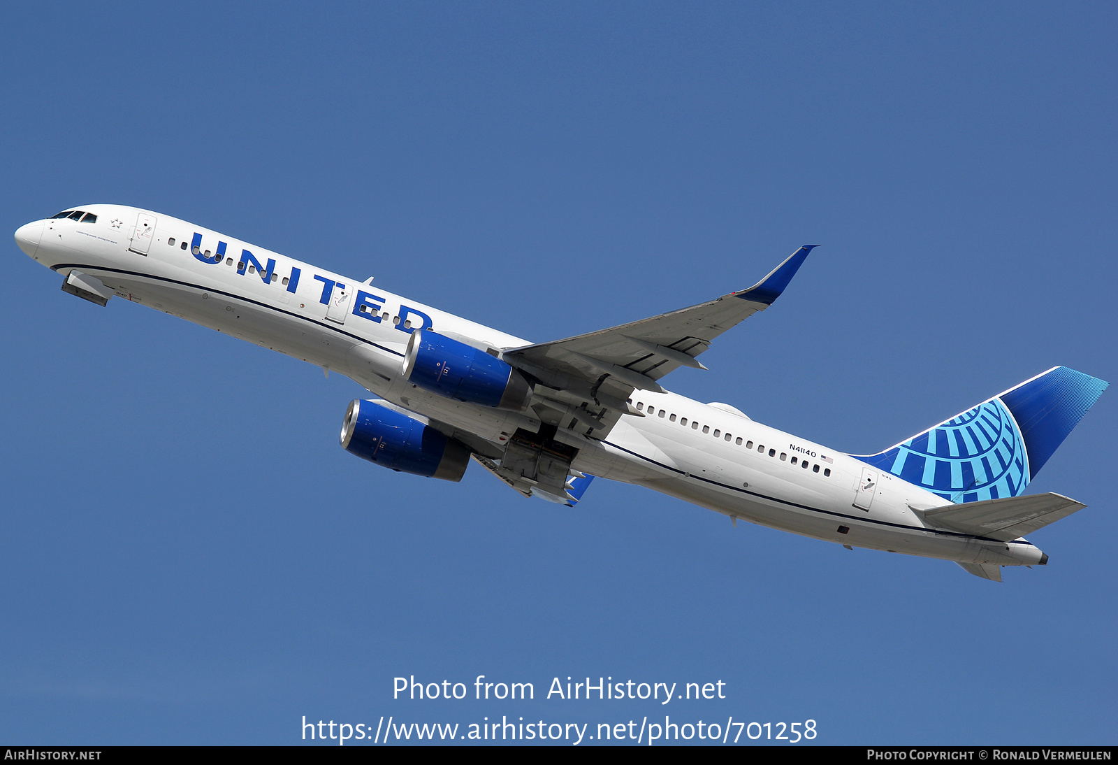 Aircraft Photo of N41140 | Boeing 757-224 | United Airlines | AirHistory.net #701258