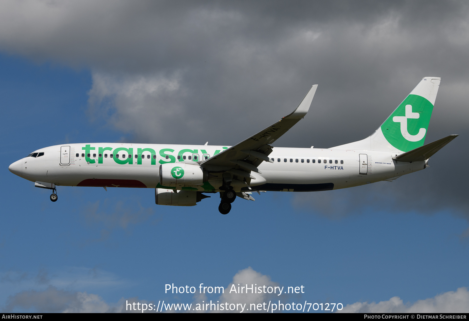 Aircraft Photo of F-HTVA | Boeing 737-800 | Transavia | AirHistory.net #701270