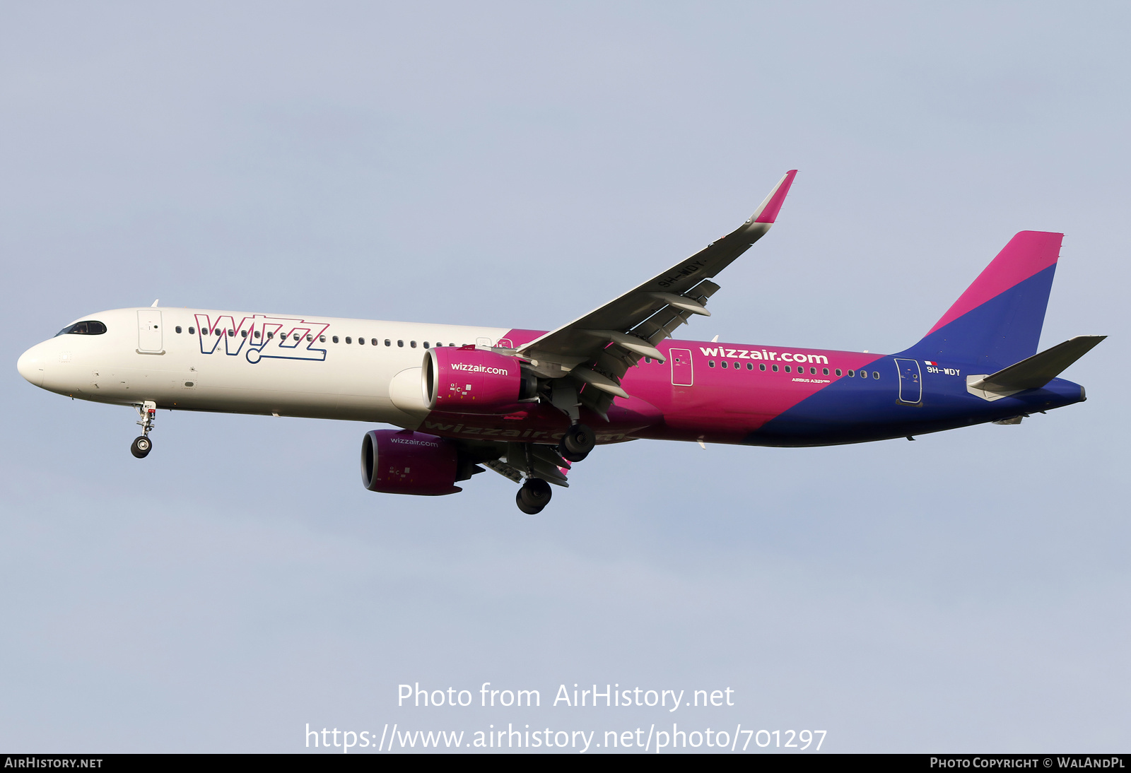 Aircraft Photo of 9H-WDY | Airbus A321-271NX | Wizz Air | AirHistory.net #701297
