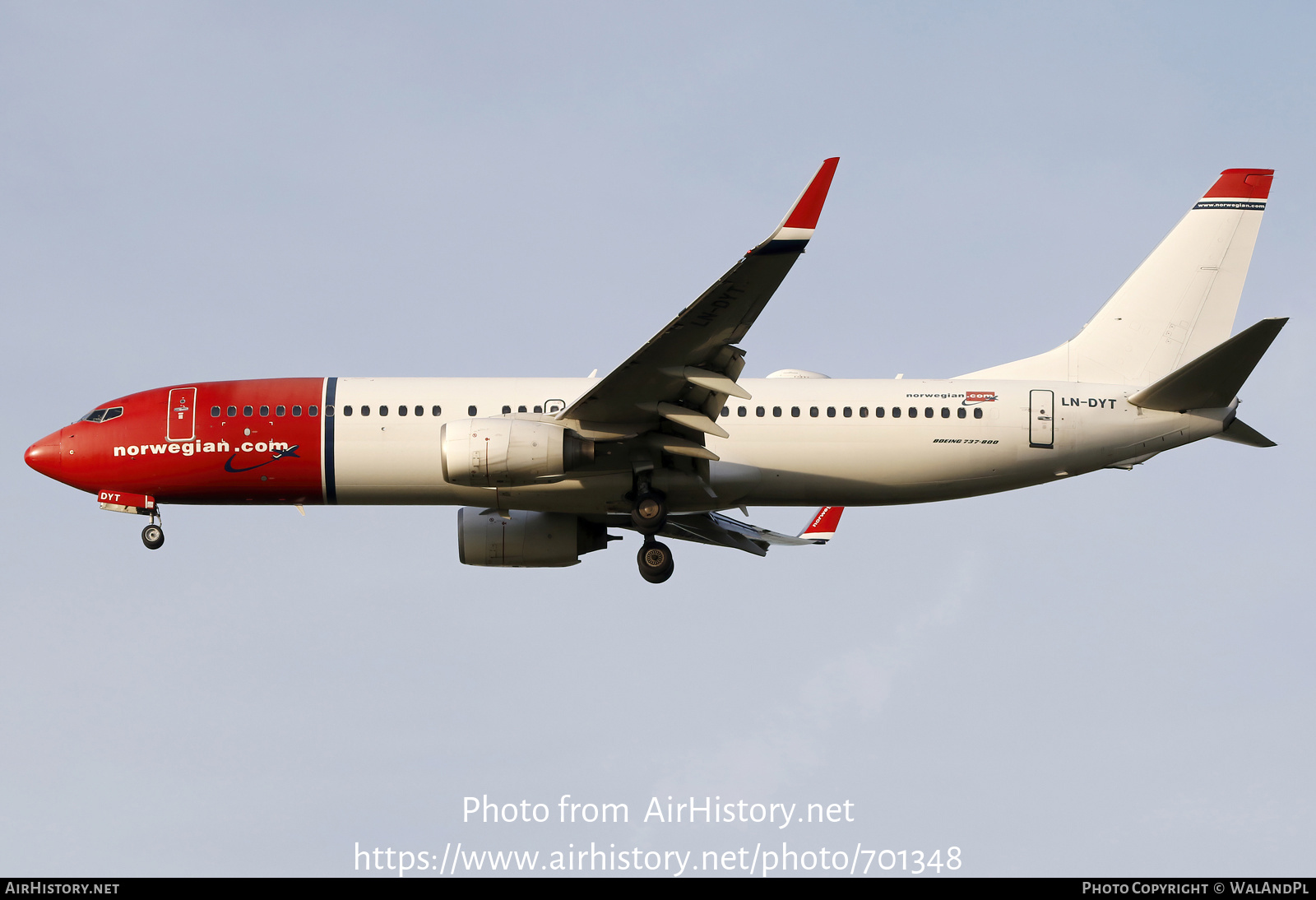Aircraft Photo of LN-DYT | Boeing 737-8JP | Norwegian | AirHistory.net #701348