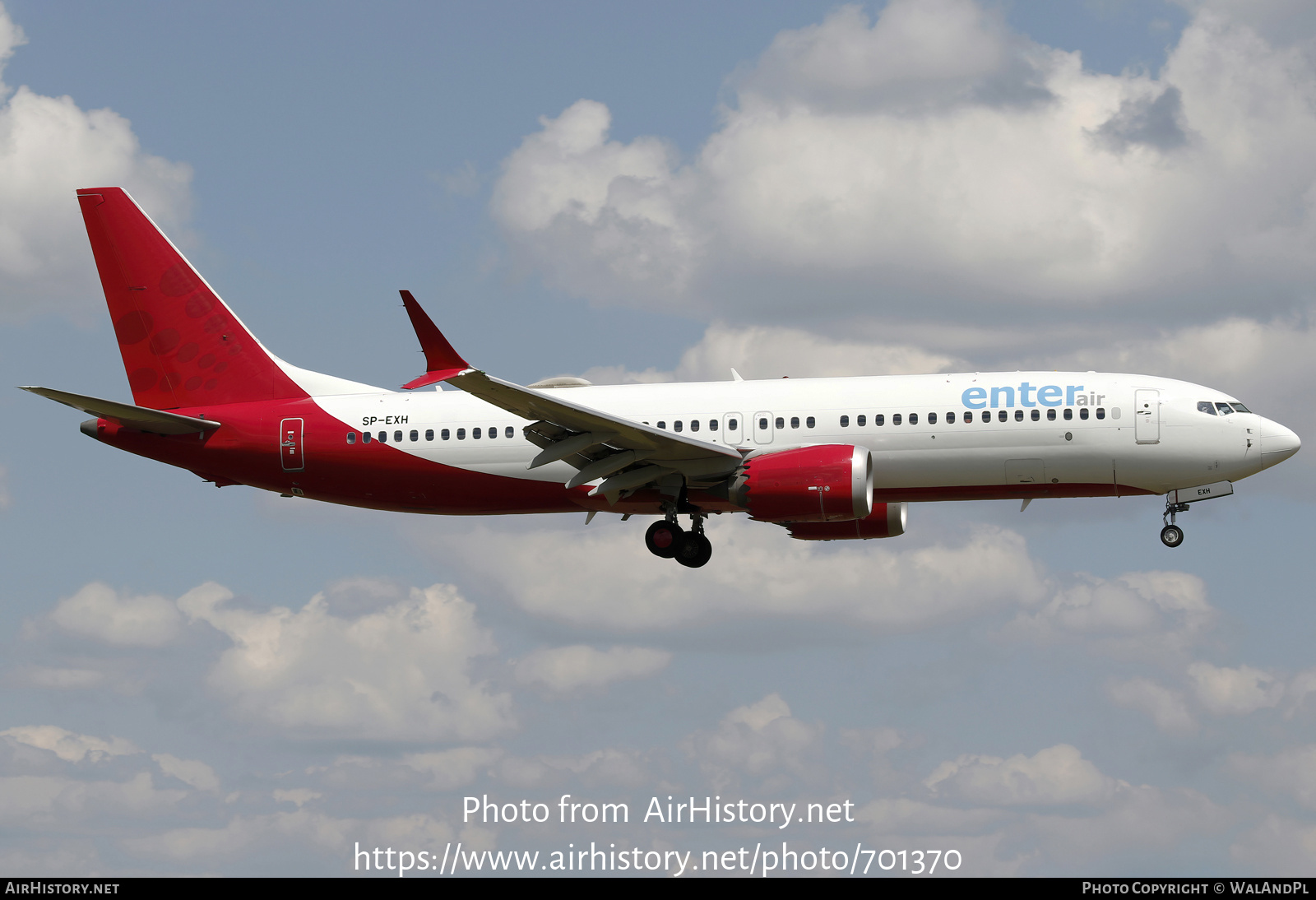 Aircraft Photo of SP-EXH | Boeing 737-8 Max 8 | Enter Air | AirHistory.net #701370