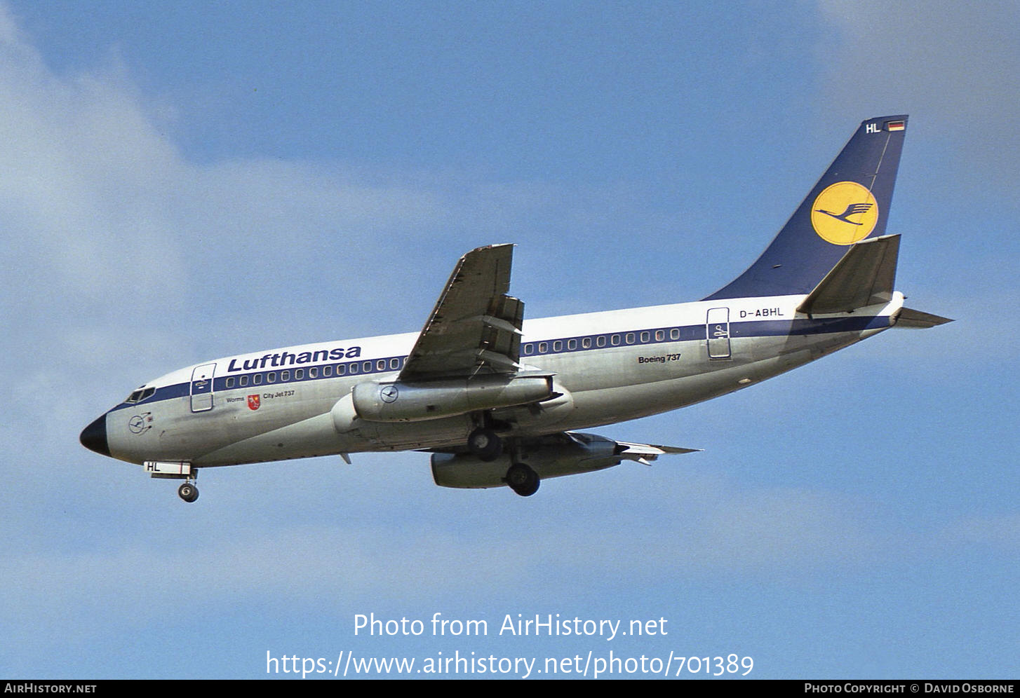 Aircraft Photo of D-ABHL | Boeing 737-230/Adv | Lufthansa | AirHistory.net #701389