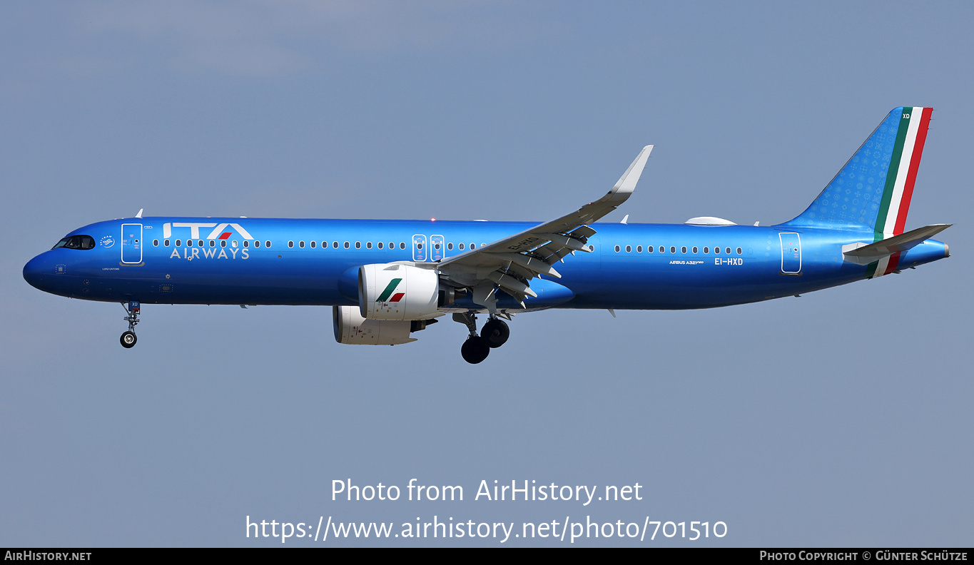 Aircraft Photo of EI-HXD | Airbus A321-271N | ITA Airways | AirHistory.net #701510