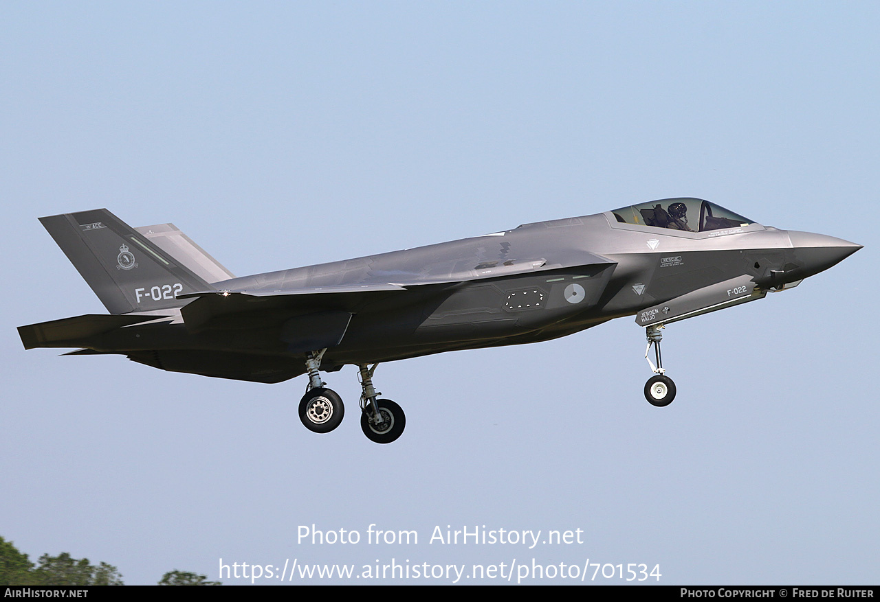 Aircraft Photo of F-022 | Lockheed Martin F-35A Lightning II | Netherlands - Air Force | AirHistory.net #701534